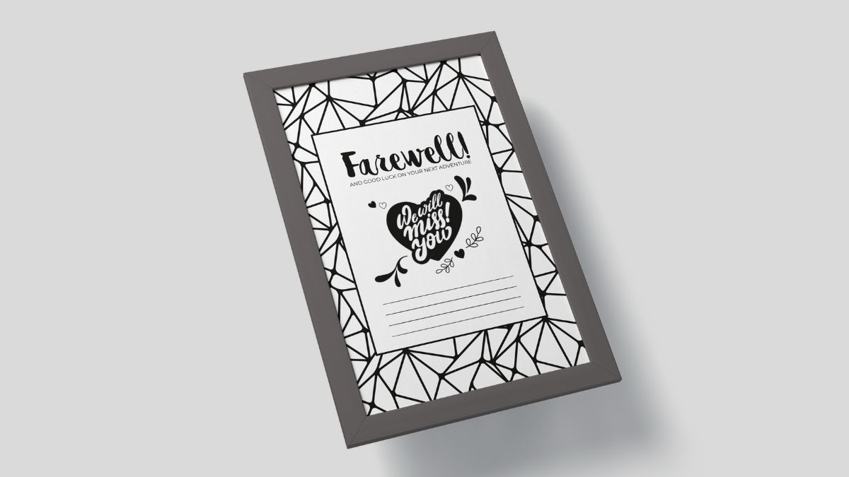 Free printable farewell card for boss