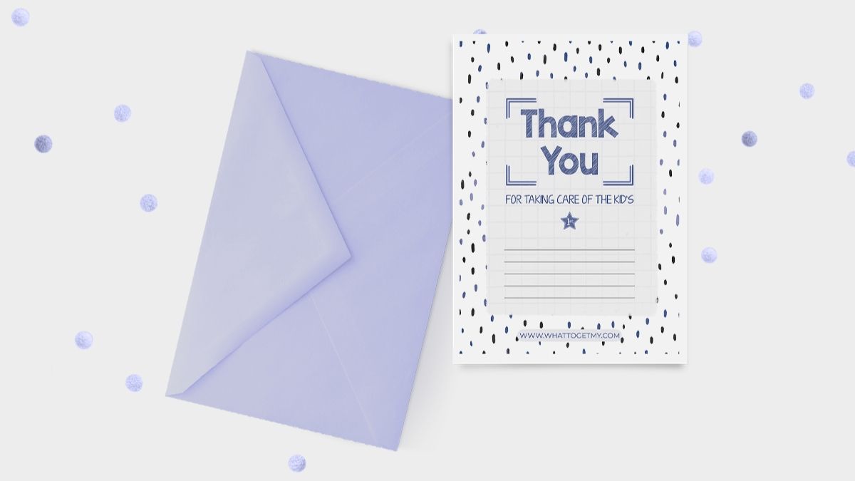 Thank you card for teacher from parent