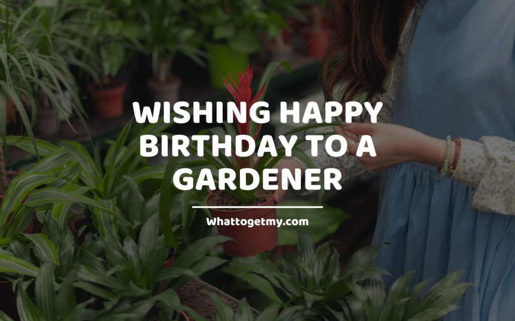 Wishing Happy Birthday to a Gardener
