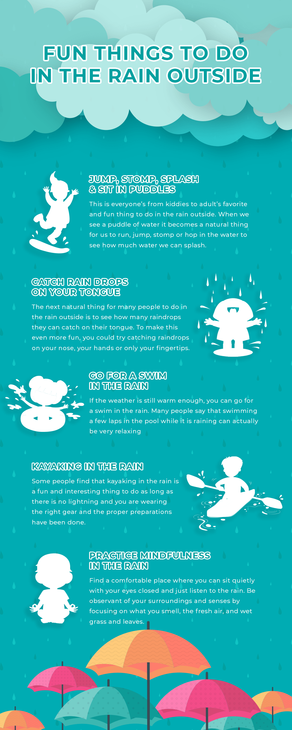 Infographic Fun Things To Do In The Rain Outside