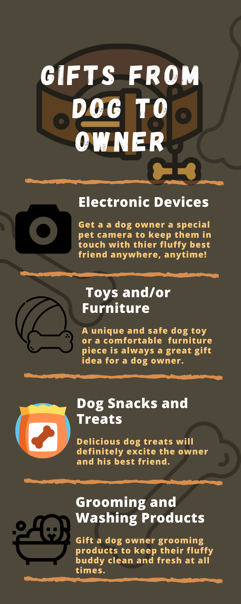 Infographic GIFTS FROM DOG TO OWNER