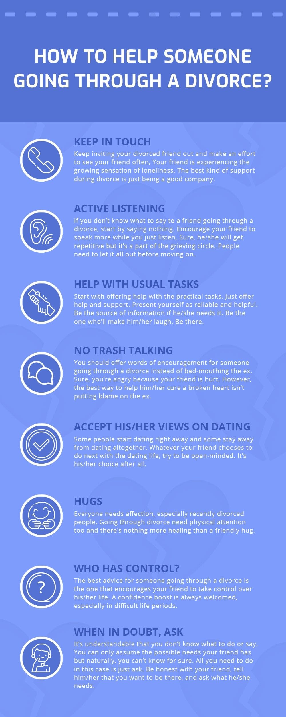 Infographic How to Help Someone Going Through a Divorce
