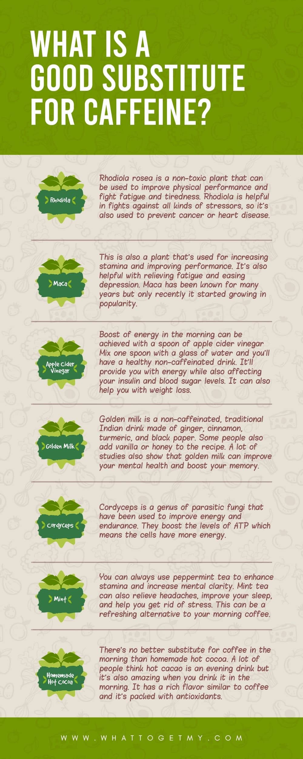 Infographic What is a Good Substitute For Caffeine