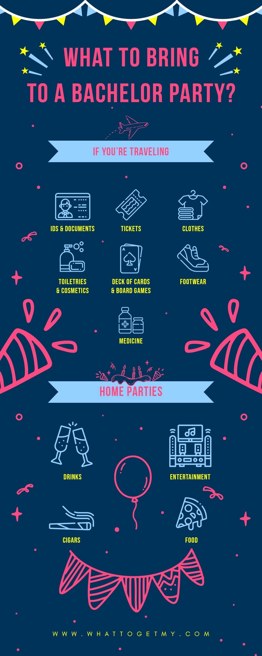 Infographic What to Bring to a Bachelor Party