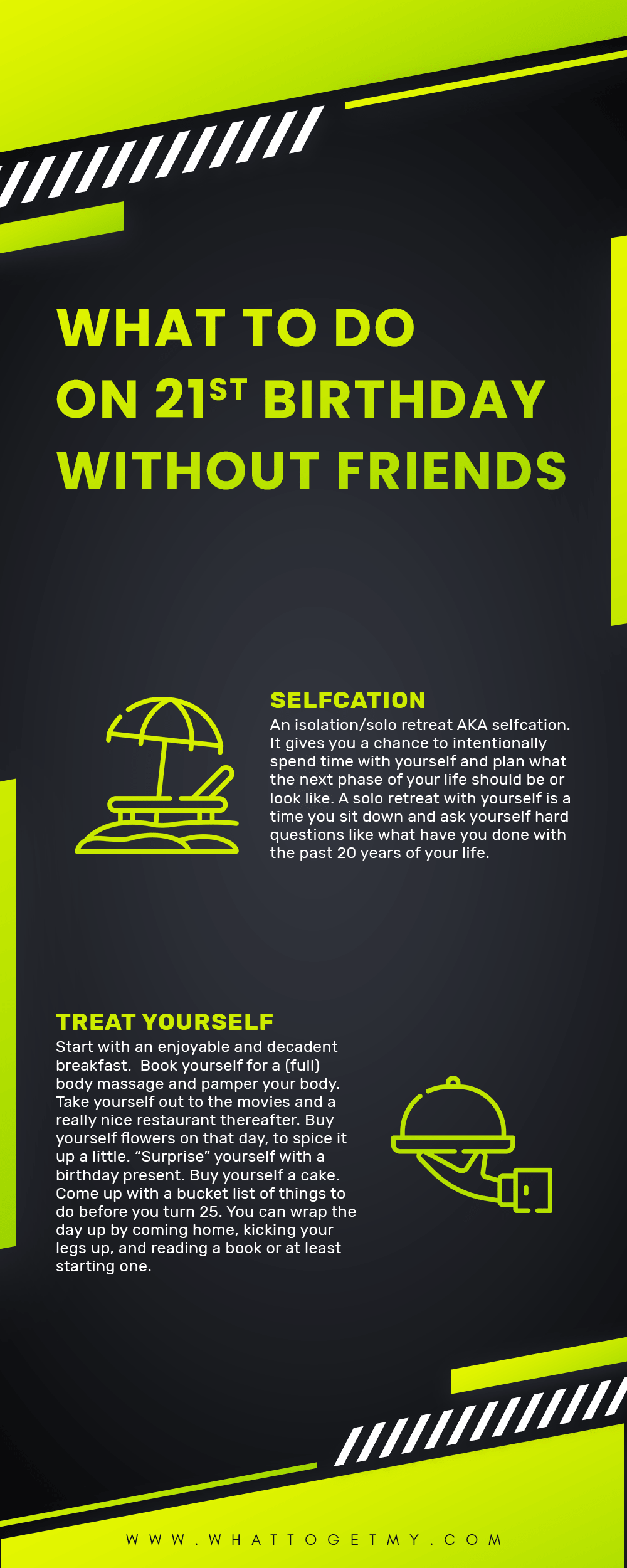 Infographic What to Do on 21st Birthday Without Friends