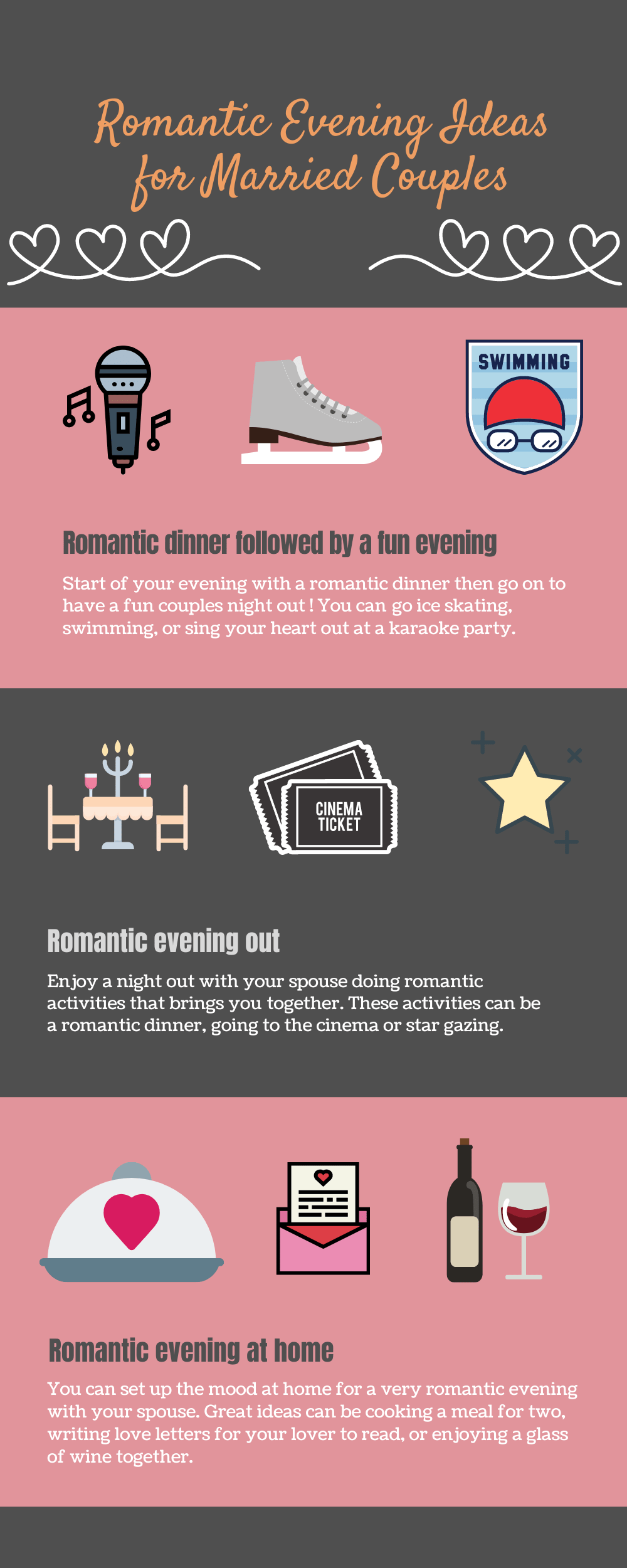 Infographic Romantic evening ideas for married couples