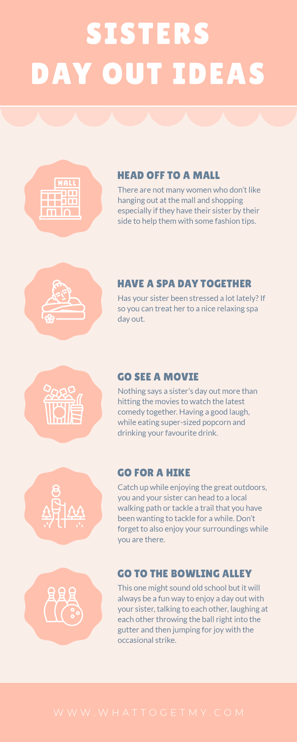 Infographic SISTERS DAY OUT IDEAS