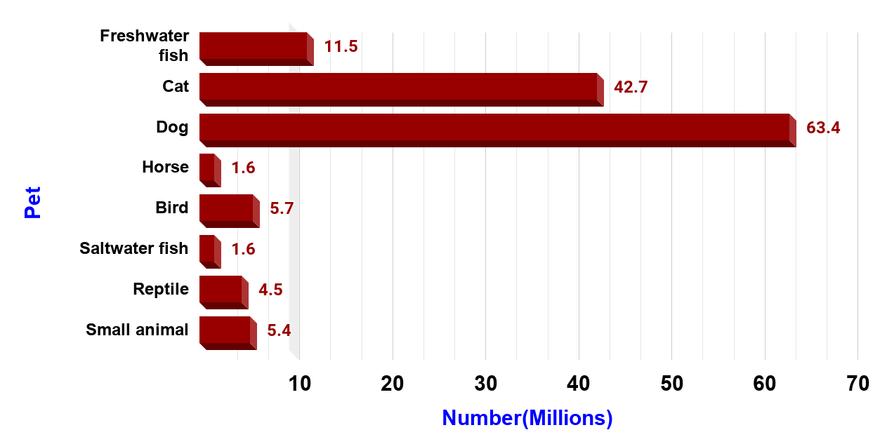 Popular pets in the USA 2020 Graphs charts