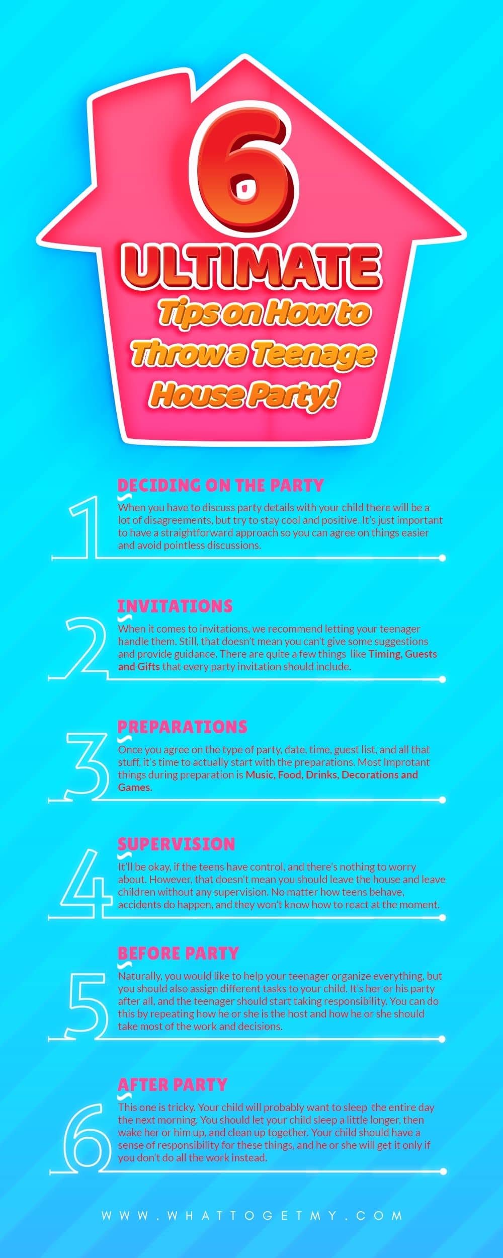 Infographic 6 Ultimate Tips on How to Throw a Teenage House Party