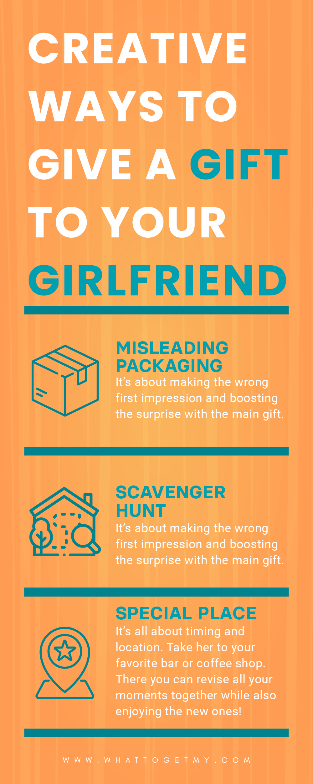 Infographic Creative Ways to Give a Gift to Your Girlfriend