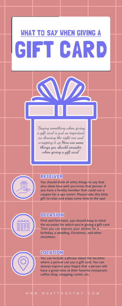 What To Say When Giving A Gift Card