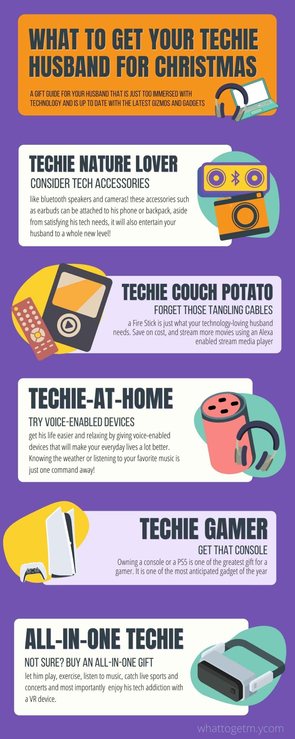 WHAT TO GET YOUR TECHIE HUSBAND FOR CHRISTMAS Infograph