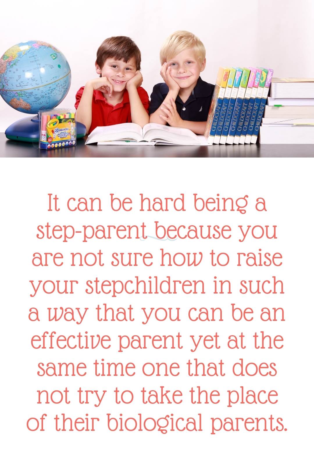 It can be hard being a step-parent because you are not sure how to raise your stepchildren in such a way that you can be an effective parent yet at the same time one that does not try to take the place of their biological parents.