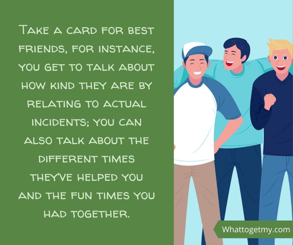 Take a card for best friends, for instance