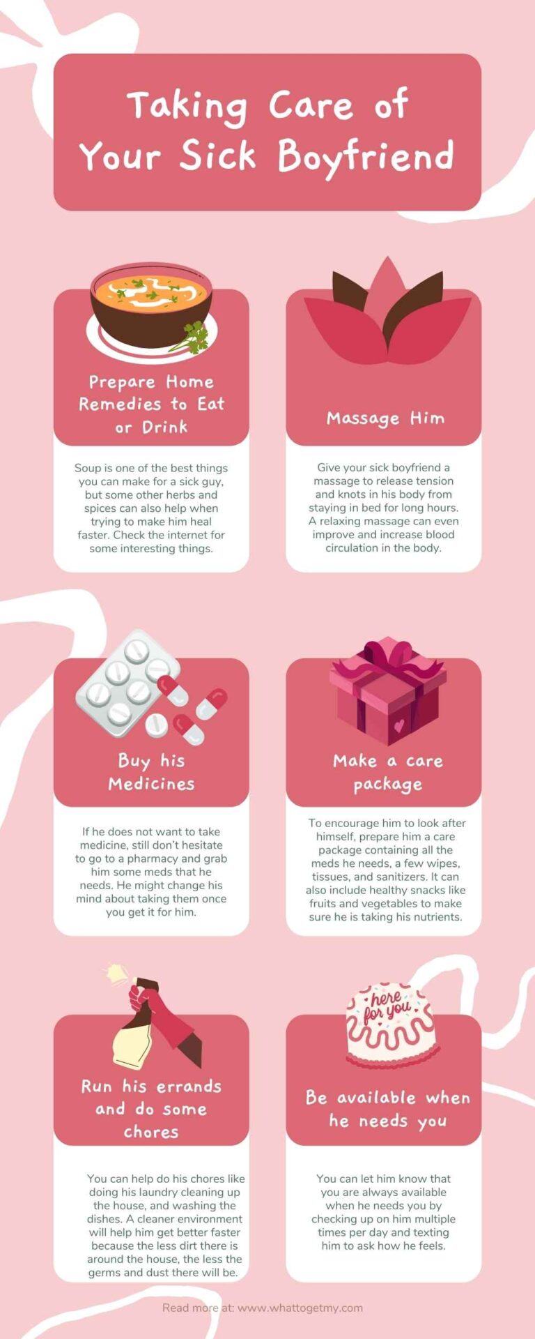 9 Things to Do When Your Boyfriend is Sick What to get my...