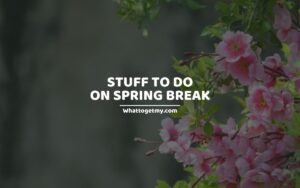Stuff to do on spring break