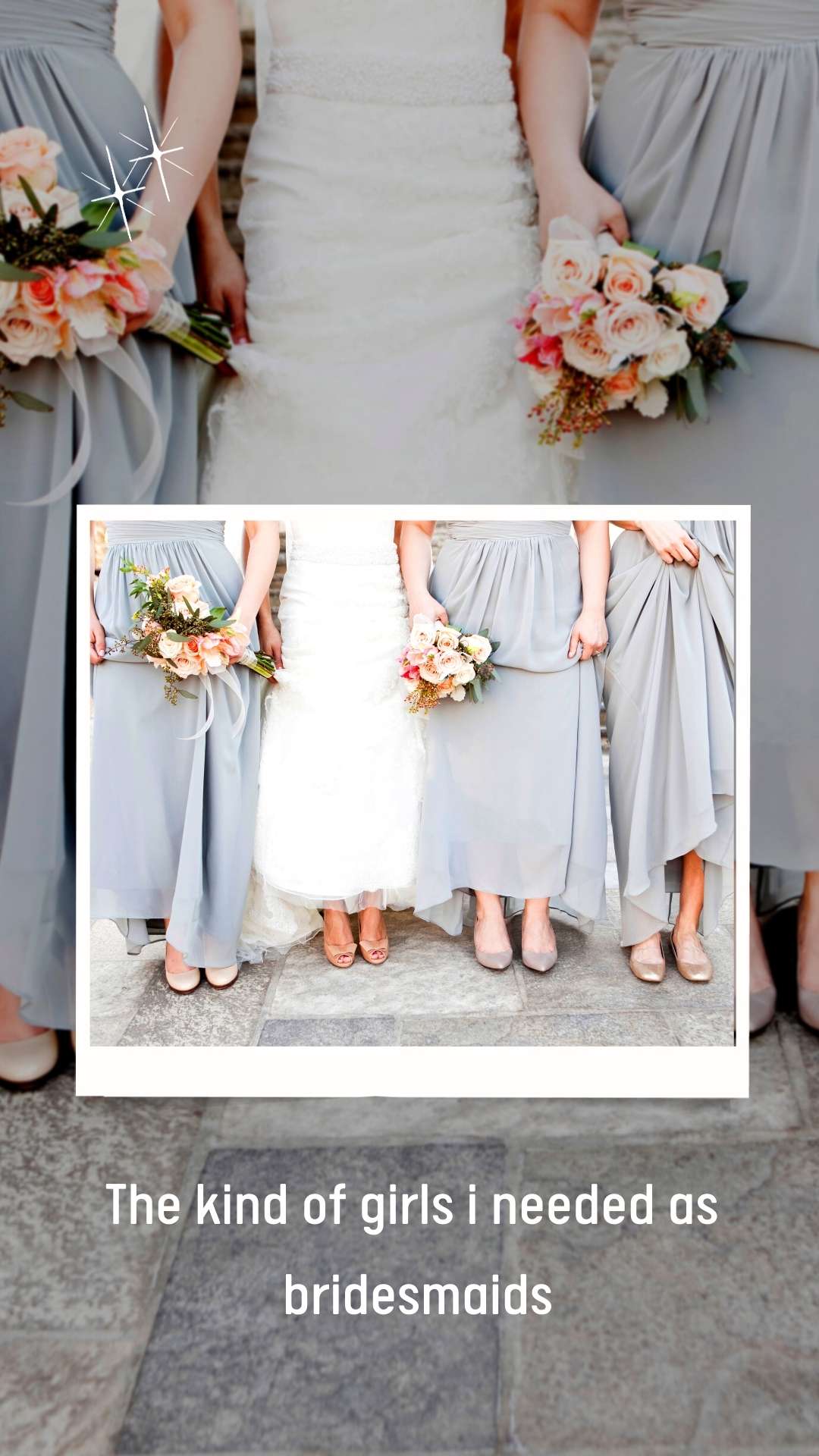 Animated Grey White Peach Wedding Bridesmaids Your Story