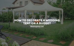 HOW TO DECORATE A WEDDING TENT ON A BUDGET