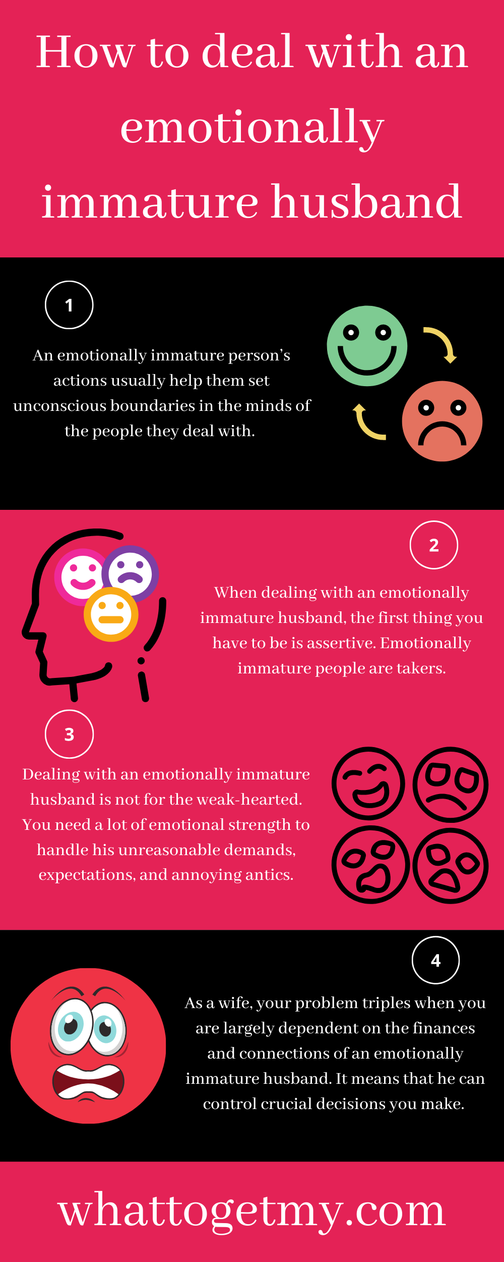 How to deal with an emotionally immature husband?
