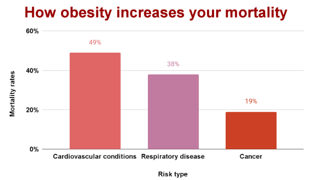 How obsesity increases your mortality