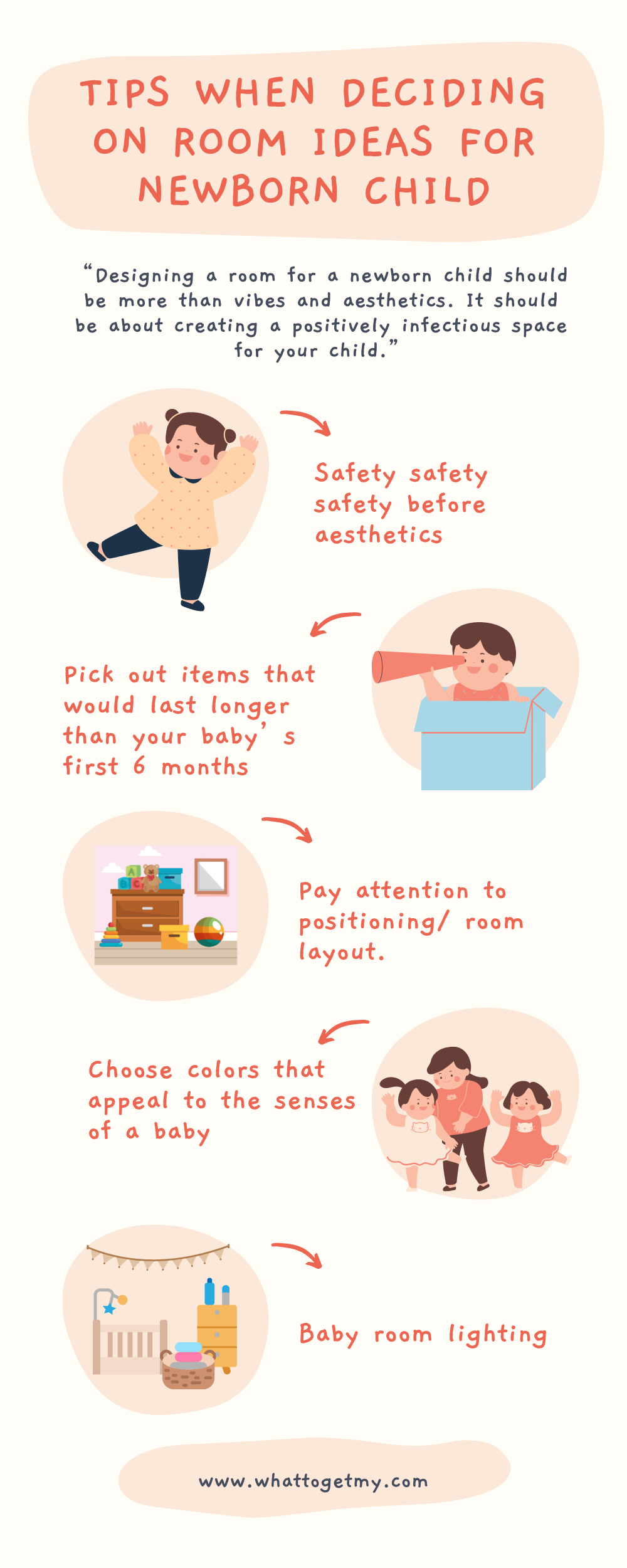 tips when deciding on room ideas for newborn child