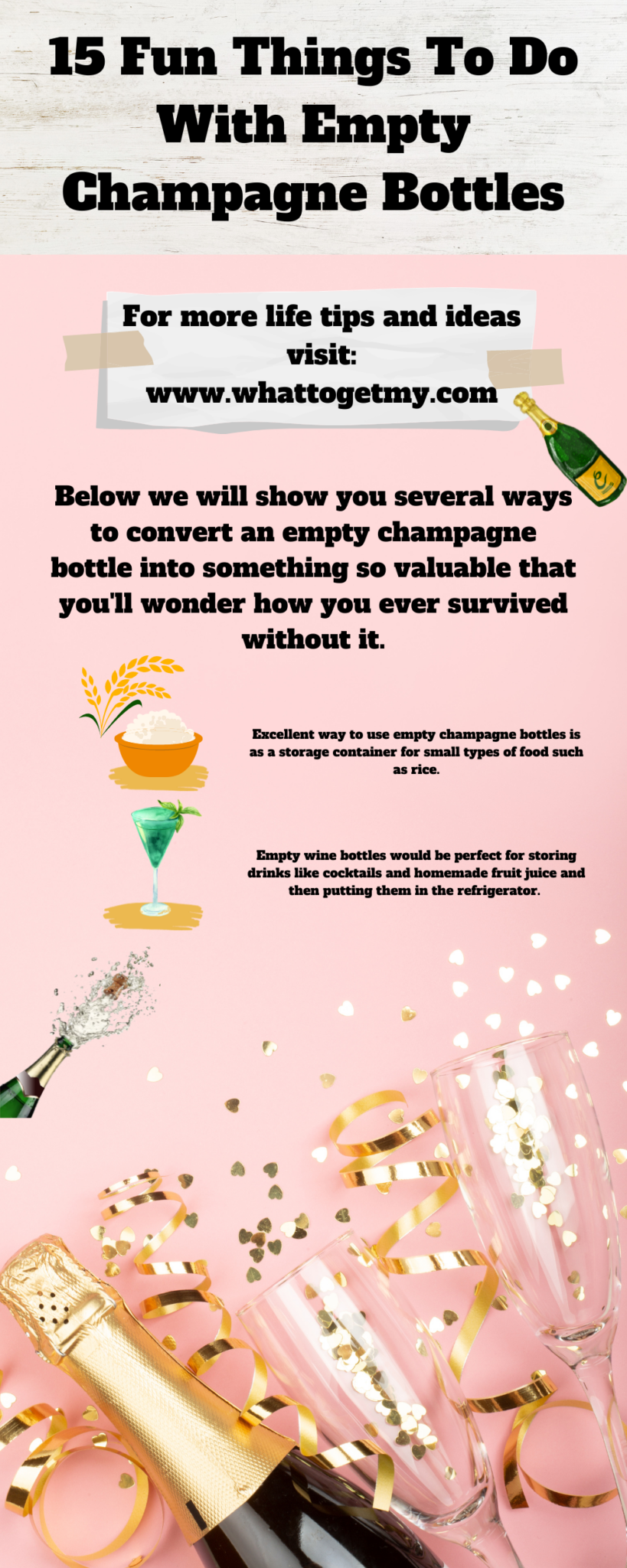 15 Fun Things To Do With Empty Champagne Bottles What to get my...
