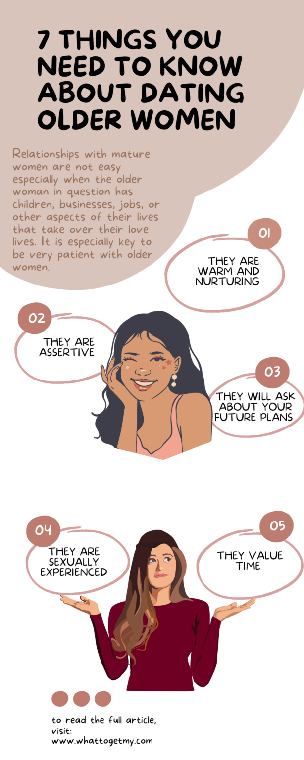 7 THINGS YOU NEED TO KNOW ABOUT DATING OLDER WOMEN - What to get my...