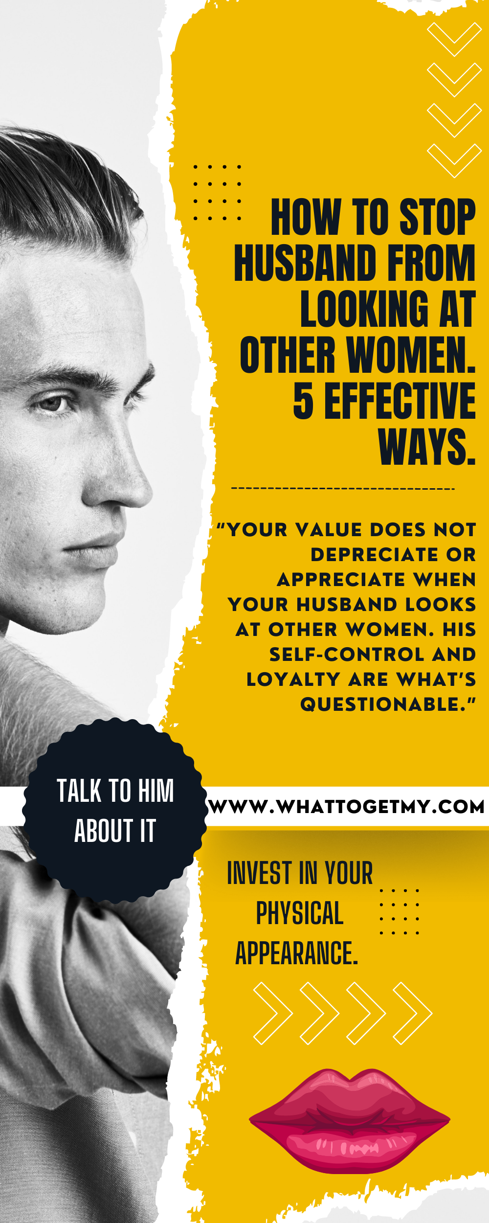 How to stop husband from looking at other women. 5 effective ways.