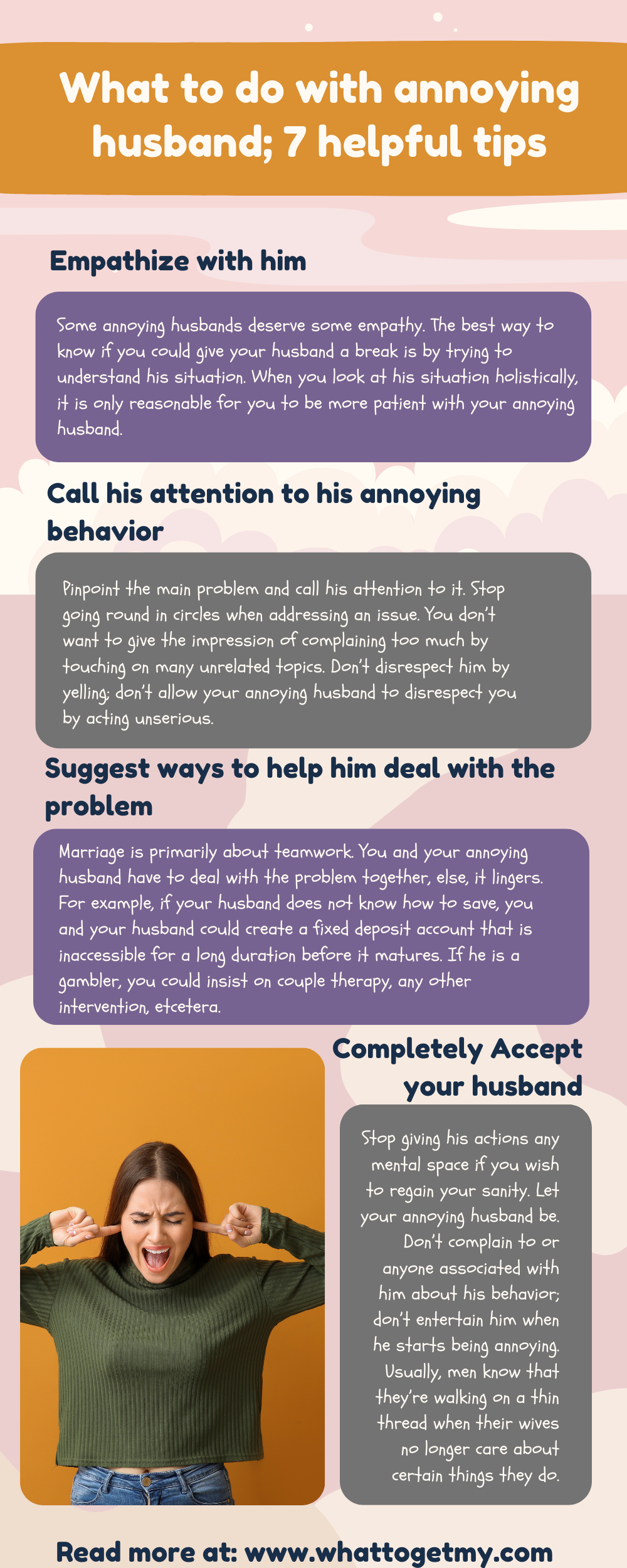 What to do with annoying husband; 7 helpful tips