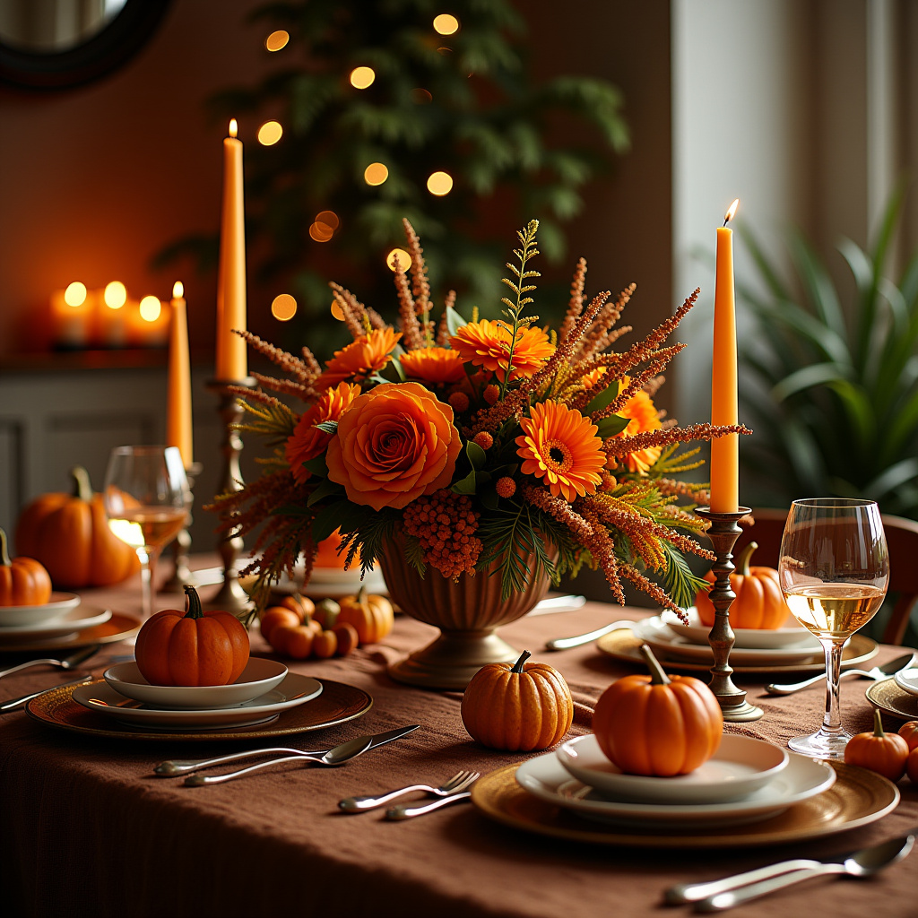 Illustration for Harvest Moon Masquerade: Elegant Thanksgiving Theme Ideas - Image 1
