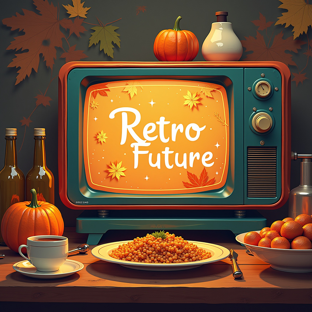 Illustration for Thanksgiving Theme Twist: Hosting a 'Retro Future' Harvest Party - Image 1