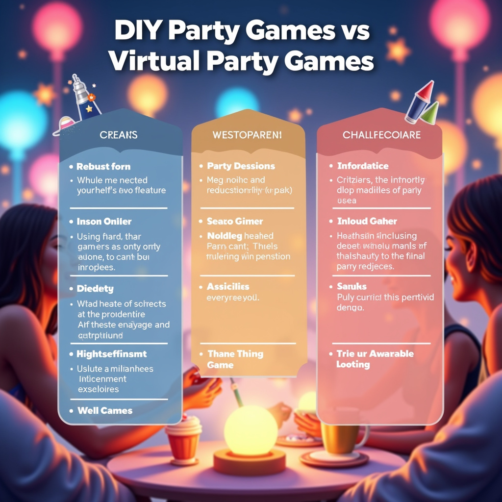 Illustration for DIY Party Games vs Virtual Party Games: A Complete Comparison - Image 1