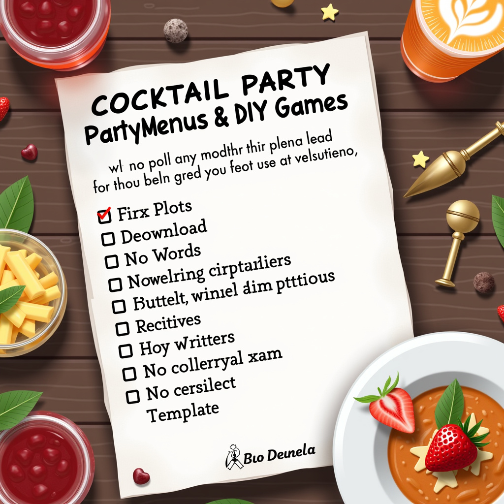 Illustration for How to Combine Themed Cocktail Party Menus & DIY Games - Image 1
