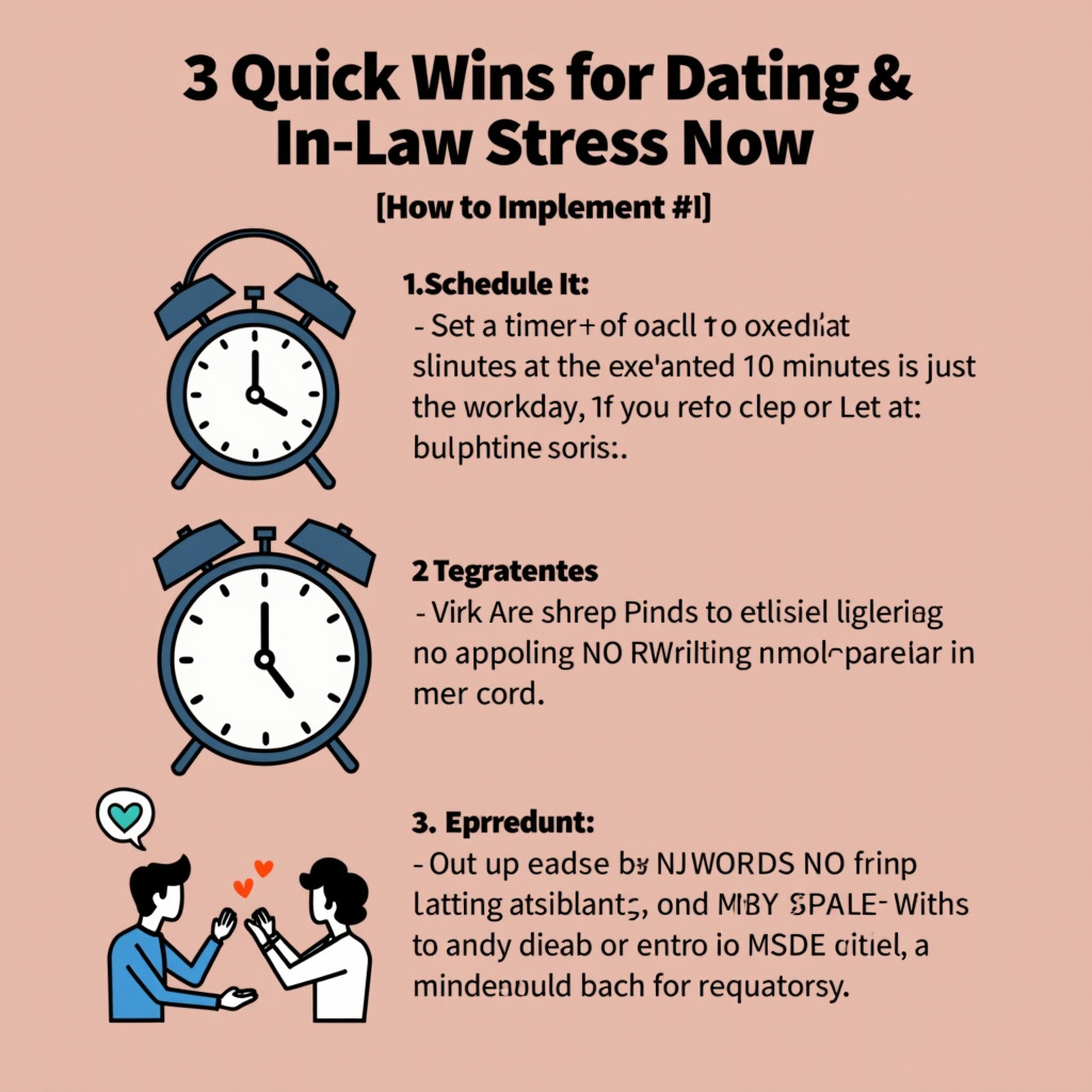Illustration for 3 Quick Wins for Dating & In-Law Stress Now - Image 1