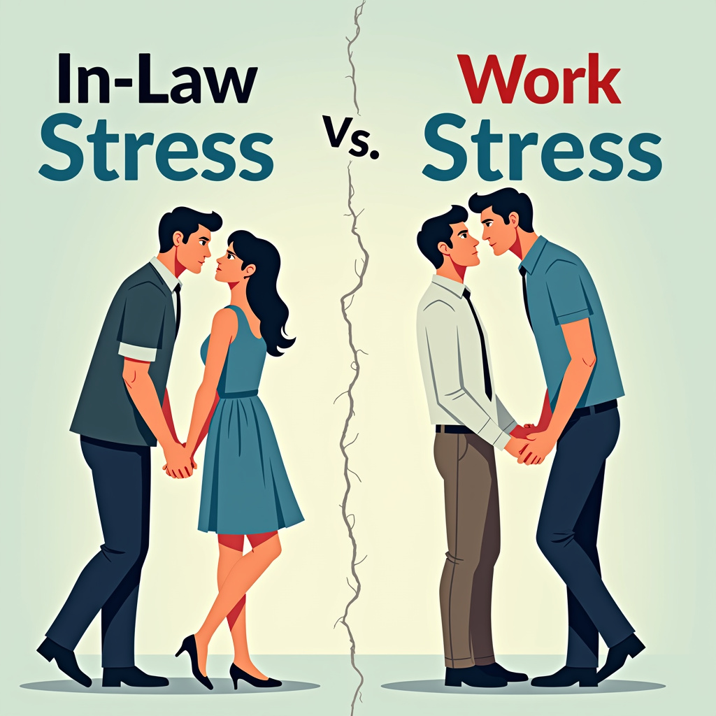Illustration for In-Law Stress vs. Work Stress: Which Threatens Marriage More? - Image 1