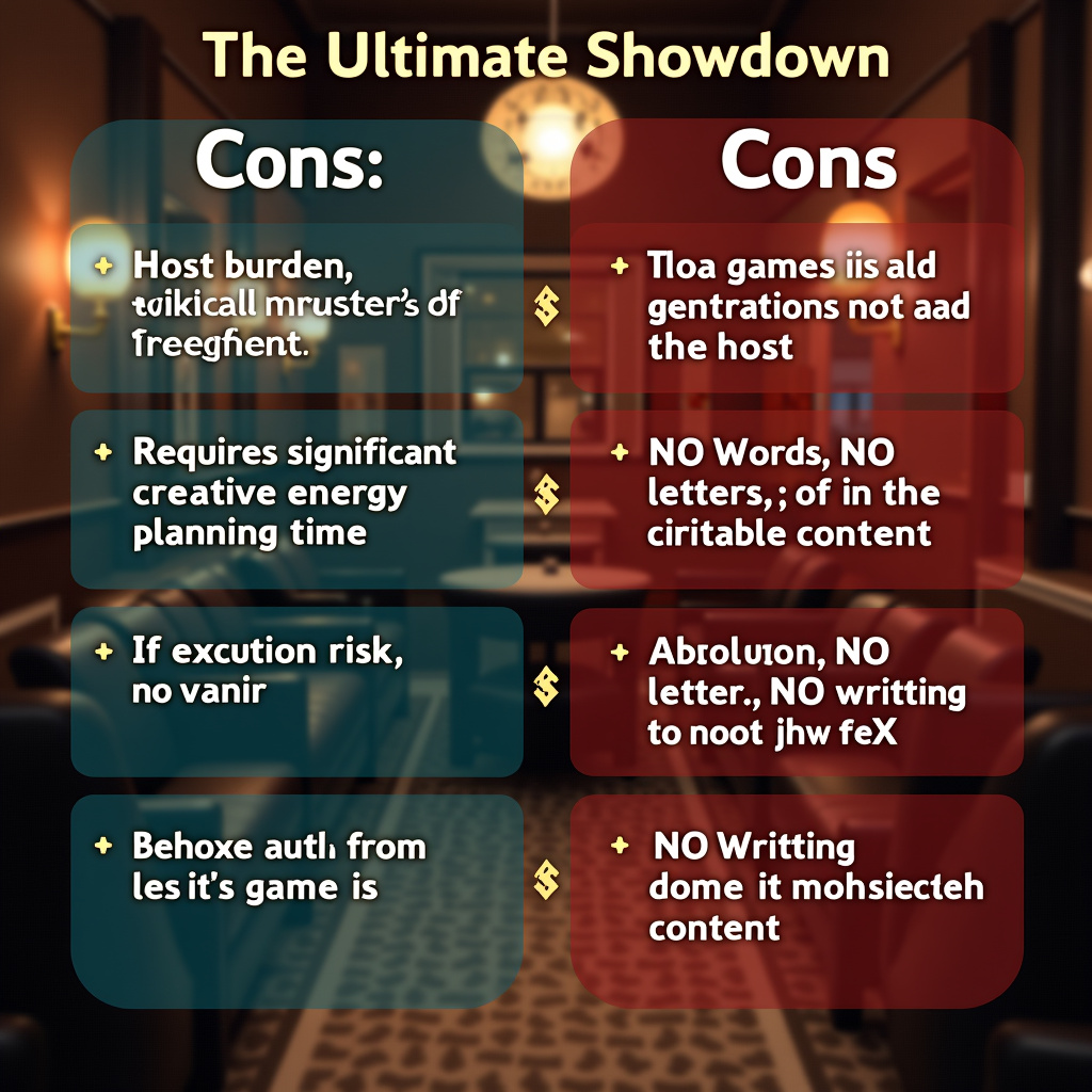 Illustration for Interactive Murder Mystery vs. DIY Party Games: The Ultimate Showdown - Image 3