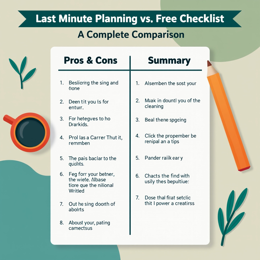 Illustration for Last Minute Planning vs. Free Checklist: A Complete Comparison - Image 3