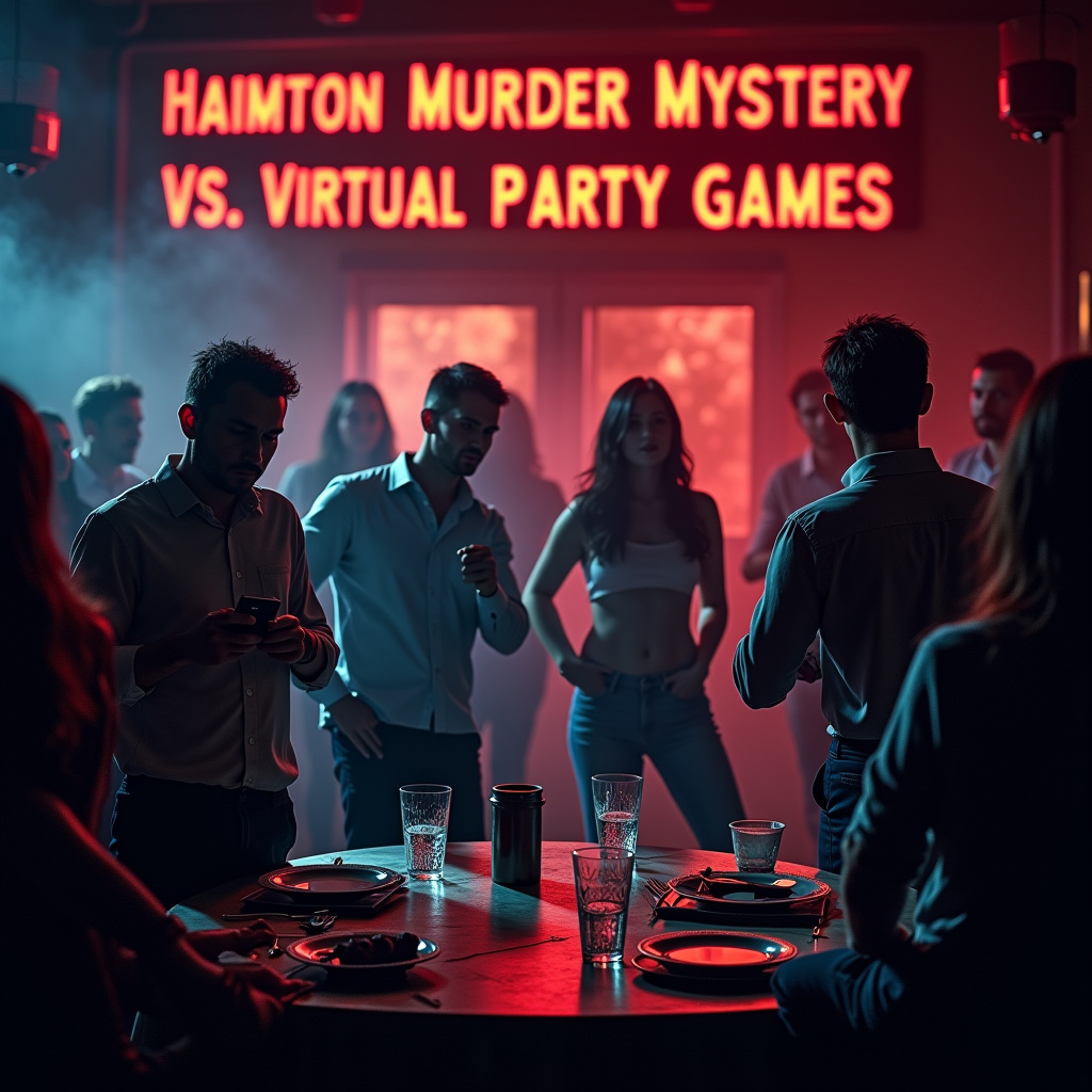 Illustration for Interactive Murder Mystery vs. Virtual Party Games: The Ultimate Showdown - Image 1