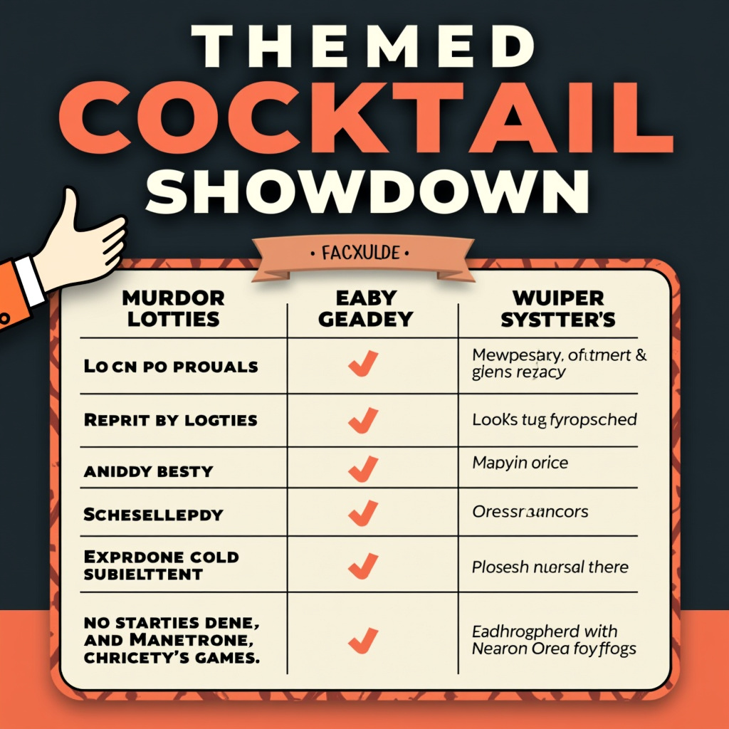 Illustration for Interactive Murder Mystery vs. Themed Cocktail Party Menus: A Showdown - Image 2