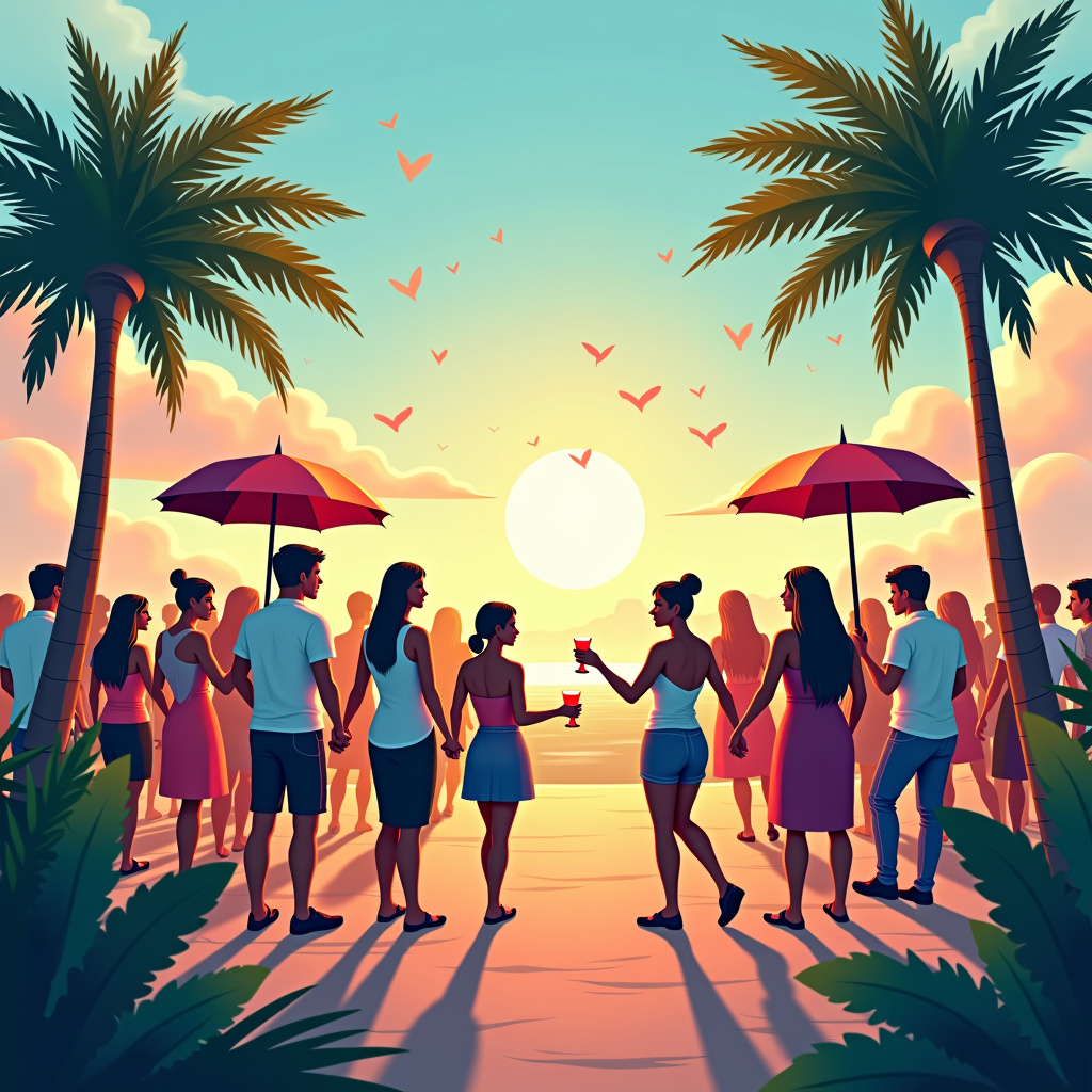 Illustration for Party Ideas Trends for 2030: Next-Gen Interactive & Home Themes - Image 3