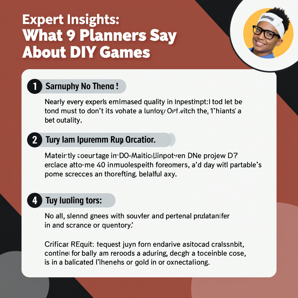 Illustration for Expert Insights: What 9 Planners Say About DIY Games - Image 3