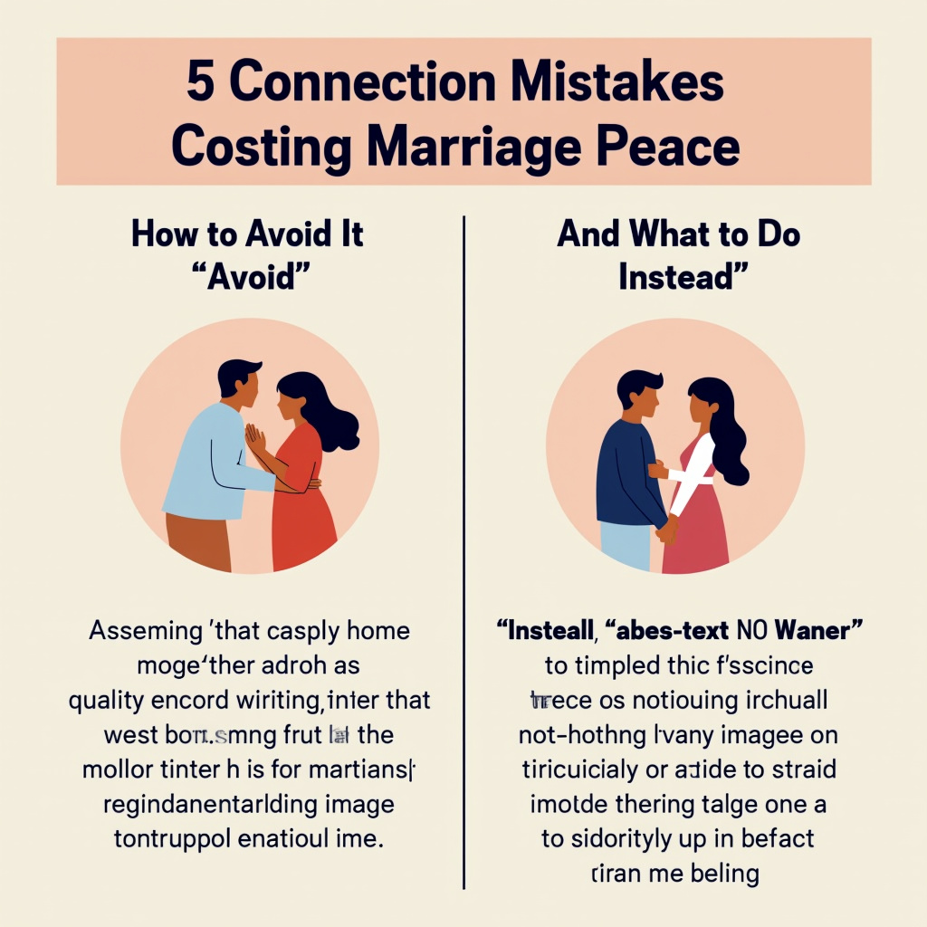 Illustration for 5 Connection Mistakes Costing Marriage Peace - Image 1