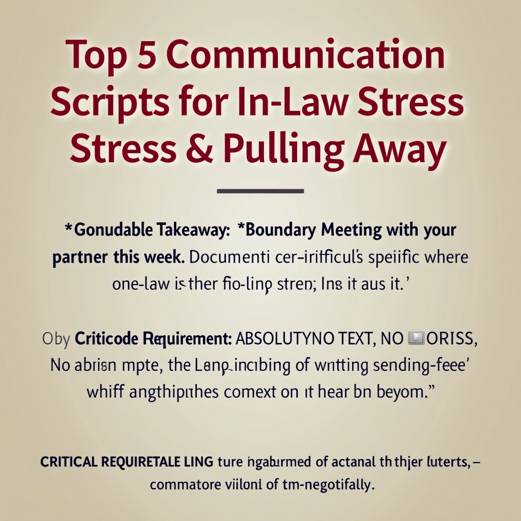 Illustration for Top 5 Communication Scripts for In-Law Stress & Pulling Away - Image 1